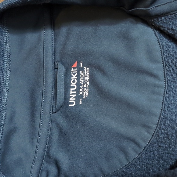 UNTUCKit Fleece Full Zip Size XXL in Heathered Blue - Picture 4 of 11